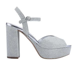 Marc fisher silver Dercy platform heel sandal